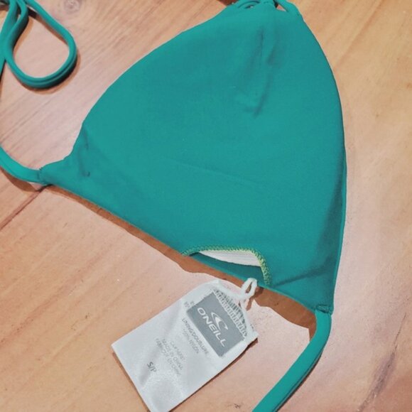 O’Neill Saltwater Teal Triangle Bikini + Ruched Cheeky Bikini Bottom Set - Picture 7 of 10